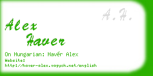 alex haver business card