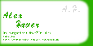 alex haver business card